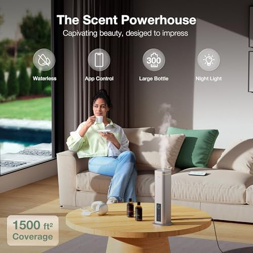 Airversa RDX Smart Waterless Diffuser Starter Kit for Room, Silver