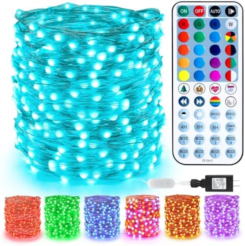 Brizled Color Changing Fairy Lights with Remote, 200 LED for Halloween Xmas