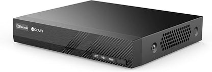 4COVR 4K 8 Channel H.265 PoE Network Video Recorder, HD NVR Work with 4MP/5MP/6MP/8MP IP Cameras, One SATA Port Up to 8TB (No HDD Included), Remote Access 24/7 Recording, LY-NVR8P