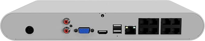 Lorex Connect 8-Channel NVR System with Four 4K IP Bullet Cameras | New APP | Color Night Vision | 2-Way Talk | Deterrence Light | Motion Detections | Quiet NVR | Local Recording with No Monthly Fee