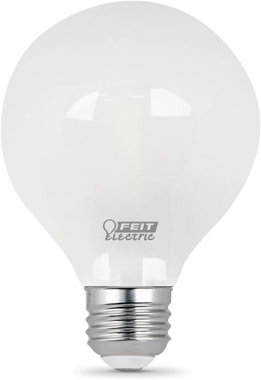 Feit Electric - Decorative Frost Glass Filament LED Dimmable 40W Equivalent Daylight (5000K) G25 Globe Light Bulb (BPG2540/F/850/LED)