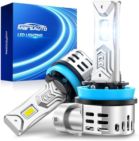 Marsauto H11/H9/H8 Light Bulbs, 60000LM 1200% Brightness, Pack of 2