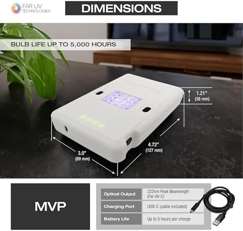 Far UV Technologies Krypton MVP Portable UV Light Air Cleaner