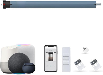 Matter Over WiFi Smart Roller Shade Motor, Wired Electric Blind Motor, 10N.m etrofit Kit, Compatible with Apple HomeKit, Alexa, Google Home and SmartThings (Φ50mm (2") Groove Tube)
