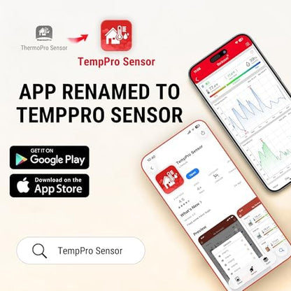 TempPro TempAir Bluetooth Hygrometer Thermometer for Greenhouse Up to 260ft