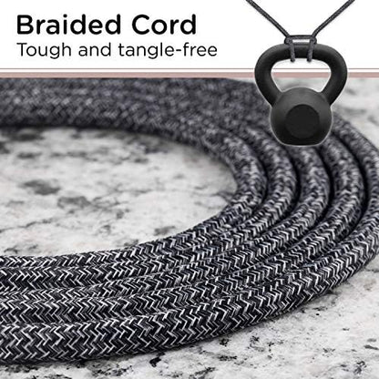Cordinate 3 Outlet Power Strip 15 Ft Braided Extension Cord, 16 Gauge