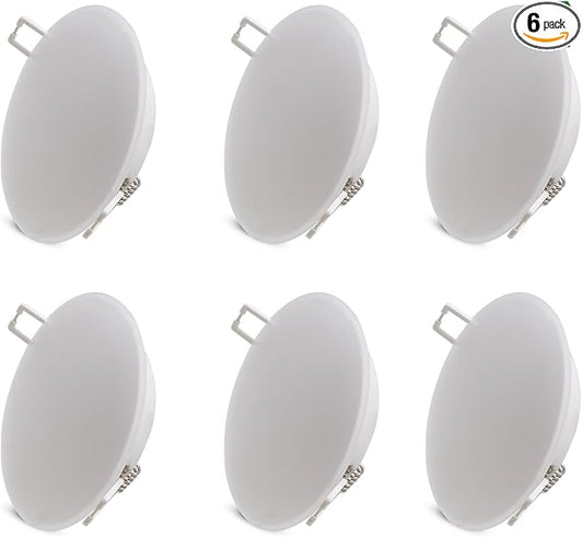 3Inch LED RV Interior Light Recessed Mount - 6 Packs, 12V RV Puck Light, 6000K Day Light, for RV Camper Trailer Motorhome Boat
