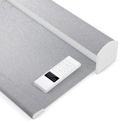 ZSHINE Motorized Blackout Roller Shades Remote Control Rechargeable(82141G)