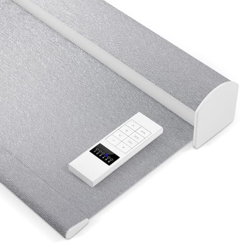 ZSHINE Motorized Blackout Roller Shades Remote Control Rechargeable(82141G)