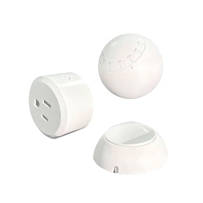 Wireless PIR Motion Sensor Switch with Outlet Adjustable Sensing/Delay Dual Wiring - Brightness Sensing for Home Office Garage Bedroom - Easy Install for Lights Fans