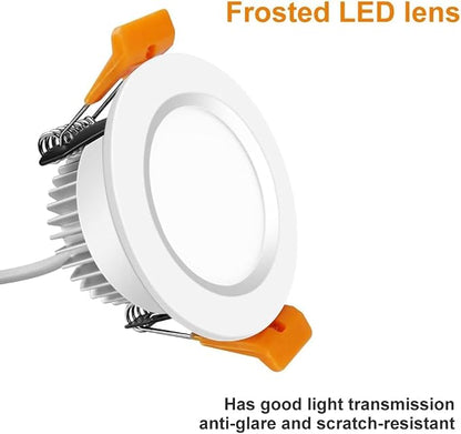 inShareplus 2 Inch LED Recessed Lighting, 10 Pack Canless Downlights, 3W (35W Equivalent), Dimmable, 5000K Daylight White, CRI80, 250LM, Ultra-Thin with LED Driver for Kitchen, Hallway, Cabinet
