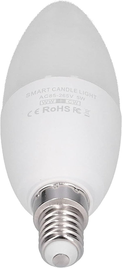 FTVOGUE LED Candelabra Bulbs 5W E14 AC 85V-265V Smart Lamp Bulb APP Remote Control, Bulb