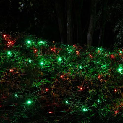 Dazzle Bright Red and Green Christmas String Lights, 300 LED 100 FT Connectable Waterproof String Lights Green Wire with 8 Modes, Xmas Vintage Decorations for Indoor Outdoor Party Yard Garden Decor