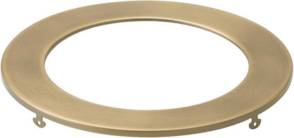 Kichler Direct-to-Ceiling Decorative Trim in Natural Brass, For Use with Kichler 6" Round Slim Fixtures, 1 Count, (7" W x .5" H), ‎DLTSL06RNBR