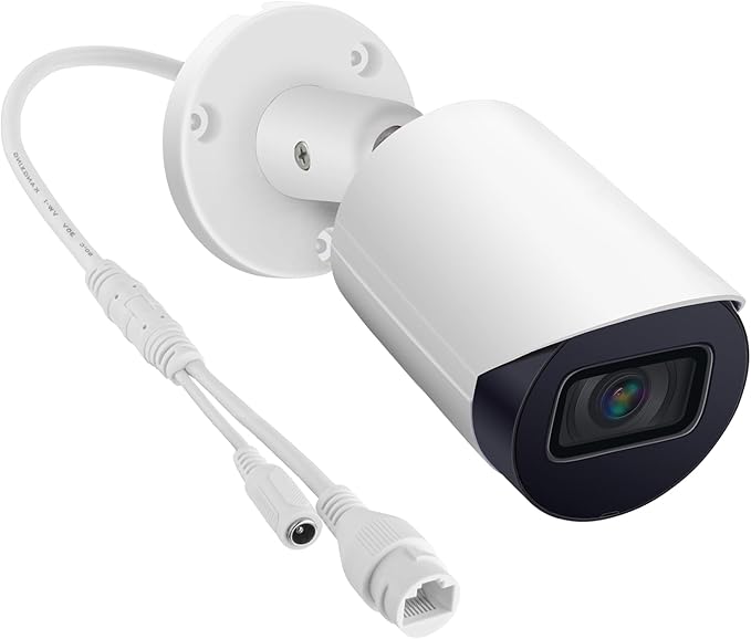 DahuaSecurity 8MP PoE IP Camera, 4K Security Bullet Camera with Smart Motion Detection IR&Color Night Vision, Metal Shell,MicroSD(256GB),H.265+,IP67