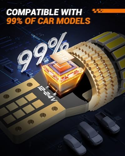 SEALIGHT 194 LED Bulb 6000K White 168 T10 2825 W5W 600% Brightness Wedge Interior Car Bulbs Replacement for License Plate Lights Dome Map Door Courtesy Trunk Parking, 2 PCS