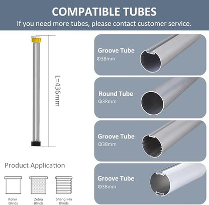 Tuya ZigBee 3.0 Smart Roller Shade Motor, 110V AC Electric Tubular Motor for 1.5" Tube, Motorized Blinds Kit Compatible with Alexa & Google Home, Zebra Blinds Motor, 5 Years Warranty (1.5N.m Torque)
