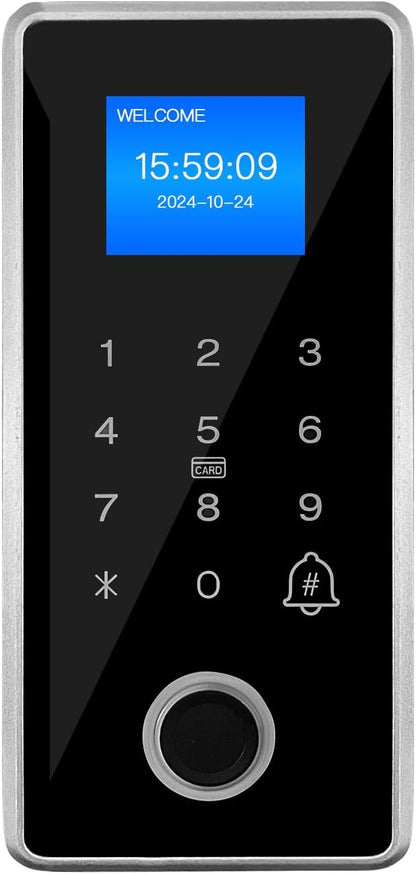 Waterproof Fingerprint Access Control Kit, 600LBS Holding Force NC Mode Magnetic Lock, IP68 Metal Keypad Supports Fingerprint, Password, RFID Card & Remote Unlock for Door Security