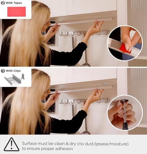 Under Cabinet Lighting Plug in AC120V 3CCT 3000/4000/5000K,Super Bright,Linkable Under Counter Lights for Kitchen,Ultra Slim LED Cabinet Light for Closet,Shelf,Sink,ETL Listed(12inch,White,2Pack)