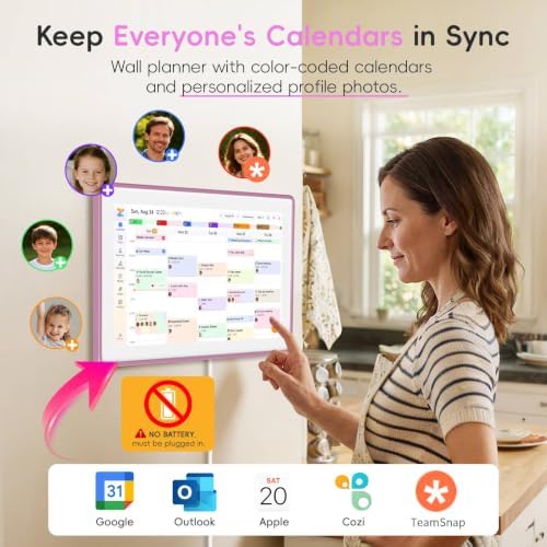 Westsee 15.6" Digital Calendar, No Subscription Smart Family Planner