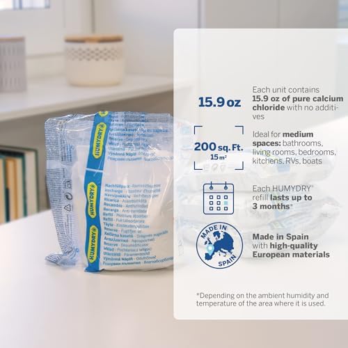 HUMYDRY Moisture Absorber Refills for 15.9oz Dehumidifier Unscented 18-Pack