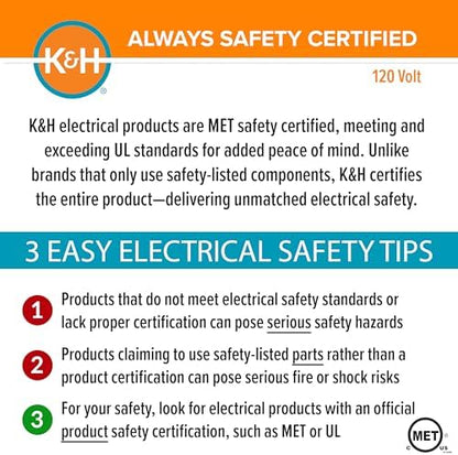 K&H Heated Cat House, Outdoor Kitty Shelter, Safety Listed, 20W, Cottage