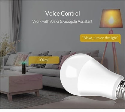 YSJX Lights, Pack of 5, LED Smart Bulb AC85-265V E27 15W Warm White and Cool White Sound Control Lamps, Household Bulbs(2700K(Warm White))