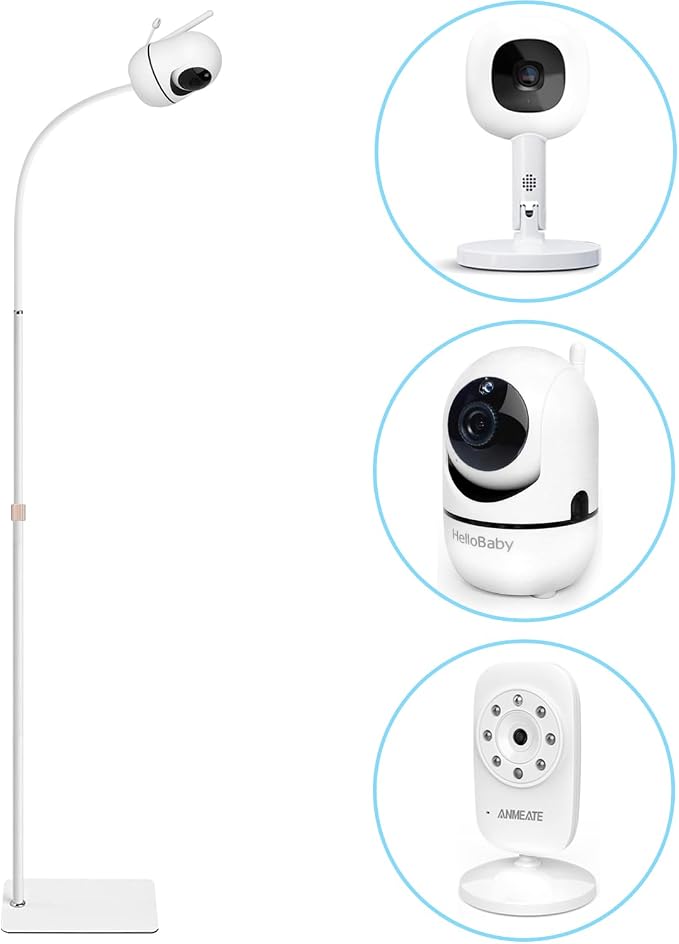 AISVAN Adjustable Height Baby Monitor Floor Stand Holder for Hellobaby HB6560/HB6550 HB65/HB66/HB248 Baby Monitor and Also Compatible with The Nanit Pro Smart Monitor & Flex Stand