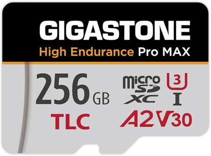 【5 Yrs Free Data Recovery】【Dash Cam】 GIGASTONE 256GB Micro SD Card, TLC High Endurance Pro MAX, Speed Up to 160MB/s, Compatible with REDTIGER Rove VIOFO VANTRUE PRUVEEO, MicroSDXC UHS-I A2 V30 U3