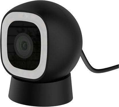 Luna 2K QHD Security Camera Indoor/Outdoor, 2.4GHzWired IP65 WiFi Camera for Home Security, Color Night Vision, Spotlight/Siren, AI Motion Detection, Smart Alerts, App Control (1, Black)