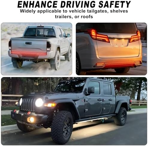 Mupera Triple Row LED Tailgate Light Bar 60 Inch