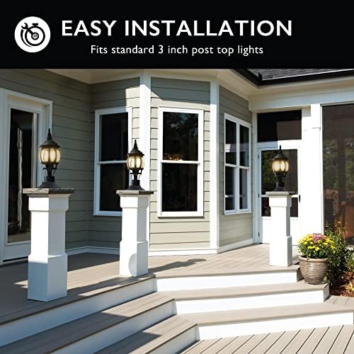 Design House Outdoor Light Pier Base, Matte Black