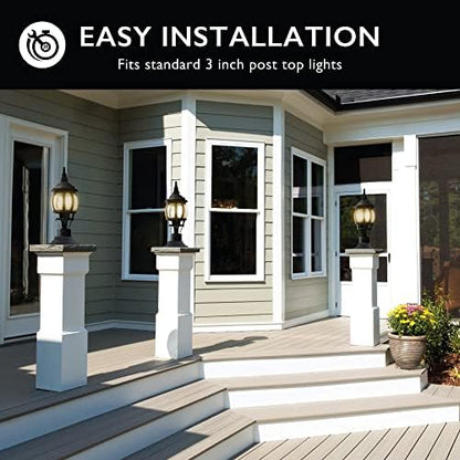 Design House Outdoor Light Pier Base, Matte Black