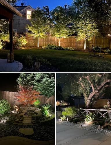 SUNVIE 24 Pack Low Voltage Landscape Lights LED 12W Landscape Lighting with connectors AC/DC 12V-24V Outdoor Spotlight IP65 Waterproof Tree Flag Lights Warm White Spotlights for Yard Garden Pathway