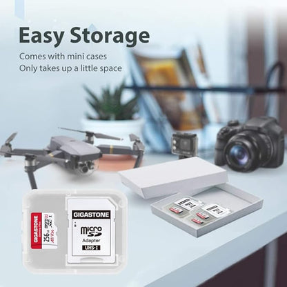 【for Switch 1 Only】 GIGASTONE 256GB Micro SD Card 5-Pack, Gaming Plus, Nintendo-Switch 1 Compatible, R/W 100/60MB/s, 4K Video Recording, Micro SDXC UHS-I A1 U3 Class 10, with Adapters