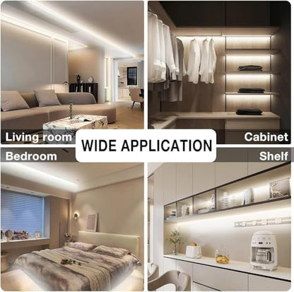 DAYBETTER Smart COB LED Strip Lights, 6500K Daylight White, 16.4FT Dimmable