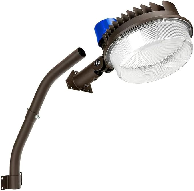 Juyace 18000LM LED Barn Light, 120W 5000K, Dusk to Dawn Outdoor Security Area Light with Photocell & Free Extension Arm, IP65 Adjustable Shoebox Flood Light for Farm Yard Pole Wall Mount