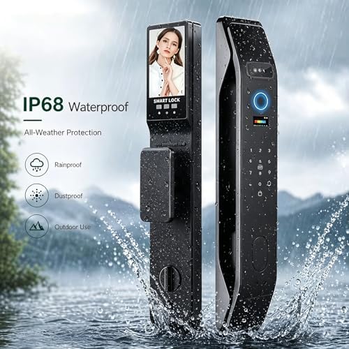 HIFAM Face Recognition Smart Door Lock Fingerprint Key IC Card APP Unlock