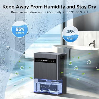 106 OZ Large Capacity Dehumidifier for Home, 1000 Sq. Ft. Coverage