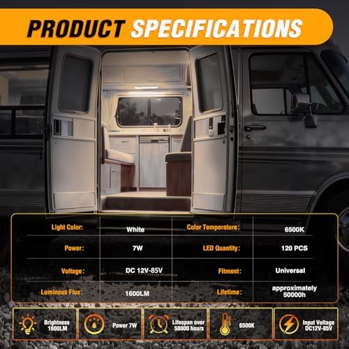 Nilight LED Interior Light Bar 4PCS 12 Inch Strip Lights