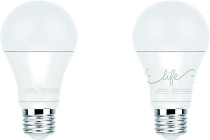 C by GE A19 C-Life Smart LED Light Bulb by GE Lighting, 2-Pack, Works with Alexa