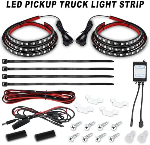Mupera 60 Inch RGB Truck Bed Lights Strip Kit for Pickup Truck SUV RV