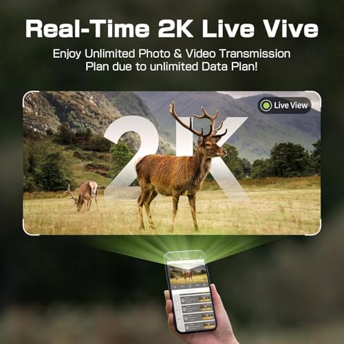 4G LTE Cellular Trail Camera, AI Animal Detection Unlimited Data Plan