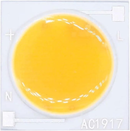 1pcs LED COB Ceramic Chip AC 220V 12W 15W 20W 30W 50W Smart IC Lighting Led DIY Beads for Led Buld Spotlight Warm and Cold White(Warm White,15W 1919mm 220V)