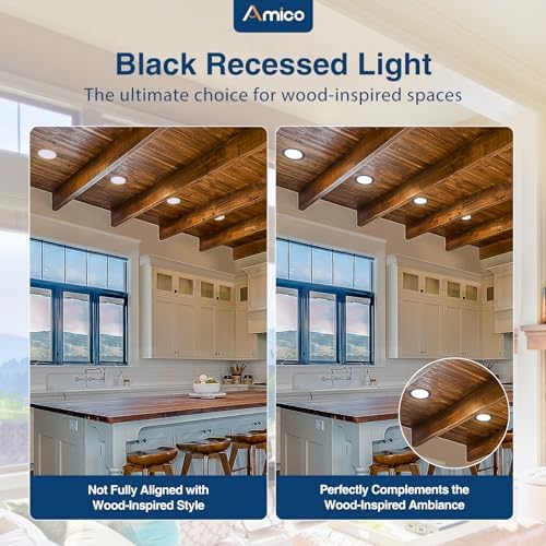 Amico 20 Pack 4 Inch LED Recessed Light with Junction Box, 5CCT, 800LM, 10W