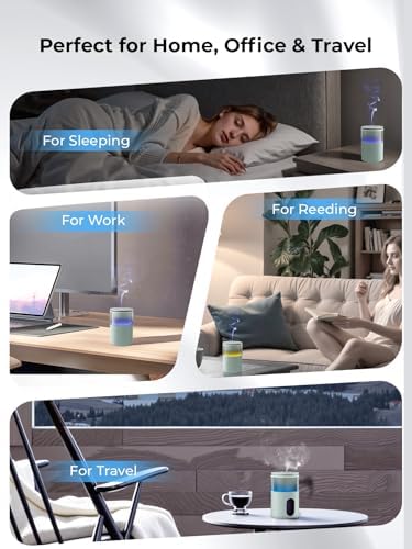 Waterless Essential Oil Diffuser: 𝟗-𝐂𝐨𝐥𝐨𝐫 𝐋𝐄𝐃 Green
