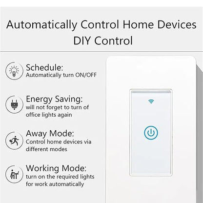 Zigbee Paddle Touch Smart Switch, Compatible with Alexa, Google Home, Hubitat, and HA, Neutral Wire Required (1)