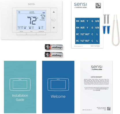 Sensi Smart Thermostat, 100 Years Of Expertise, Wi-Fi, Data Privacy, Programmable, Easy DIY Install, Works With Alexa, Energy Star Certified, Mobile App, ST55