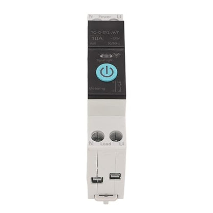 Din Rail Circuit Breaker Smart Switch Mobile Phone Remote Control 3 Timing Modes Function for Household Appliances Suitable for Smart Home(10A)