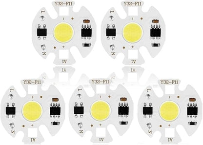 Landscape Lights 5pcs Outdoor Flood Light COB LED Lamp Chips AC 220V 3-9W LED Bulb Lamp Smart IC Driver Bulbs Light DIY Spotlight Downlight Chips LED Street Lamp